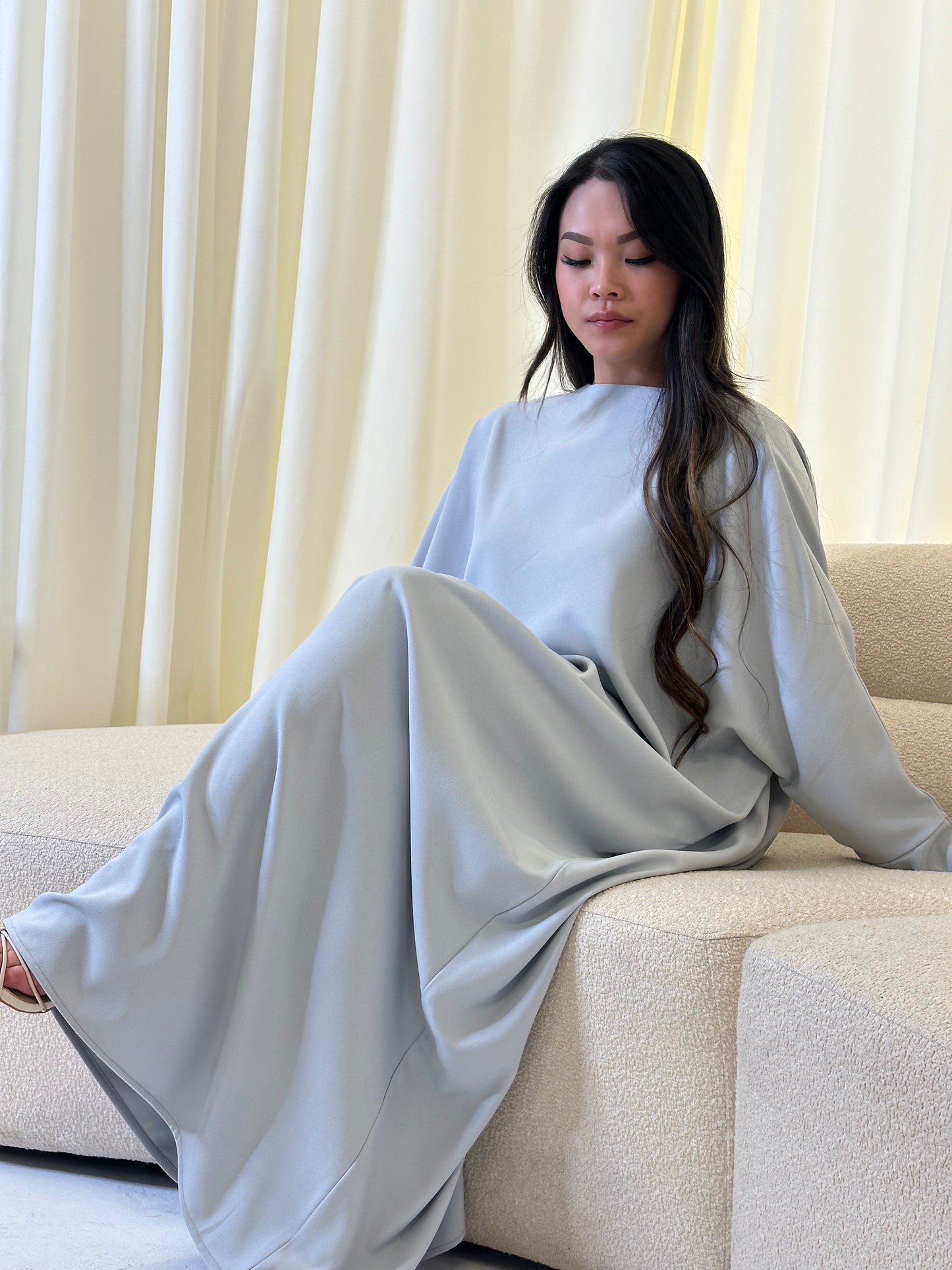 Pale Blue Abaya