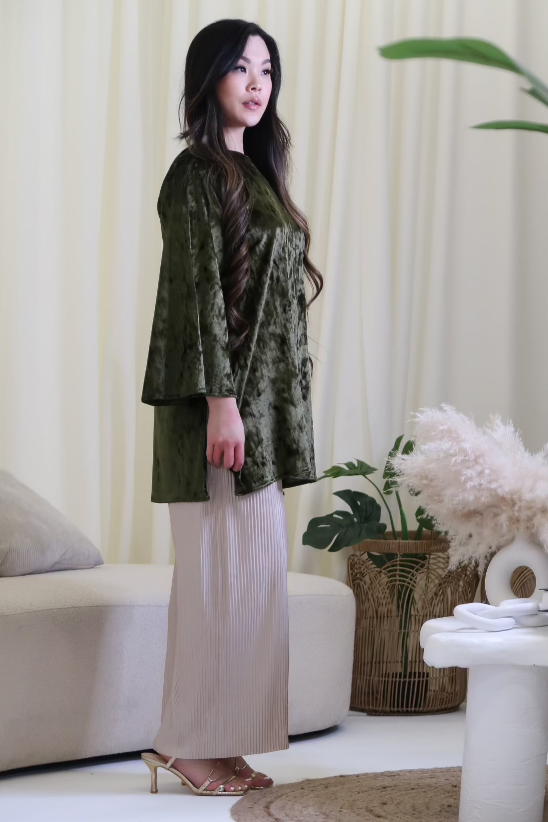 Forest Green Velvet co-ord