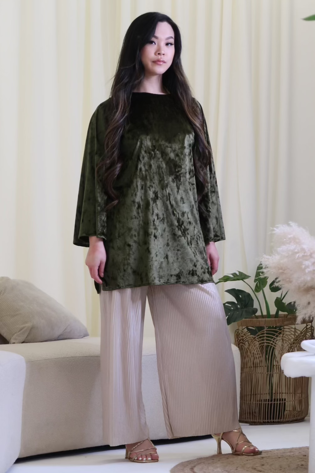 Forest Green Velvet co-ord