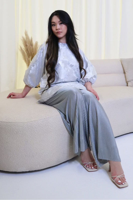 Silver Bubble Sleeve Co-Ord