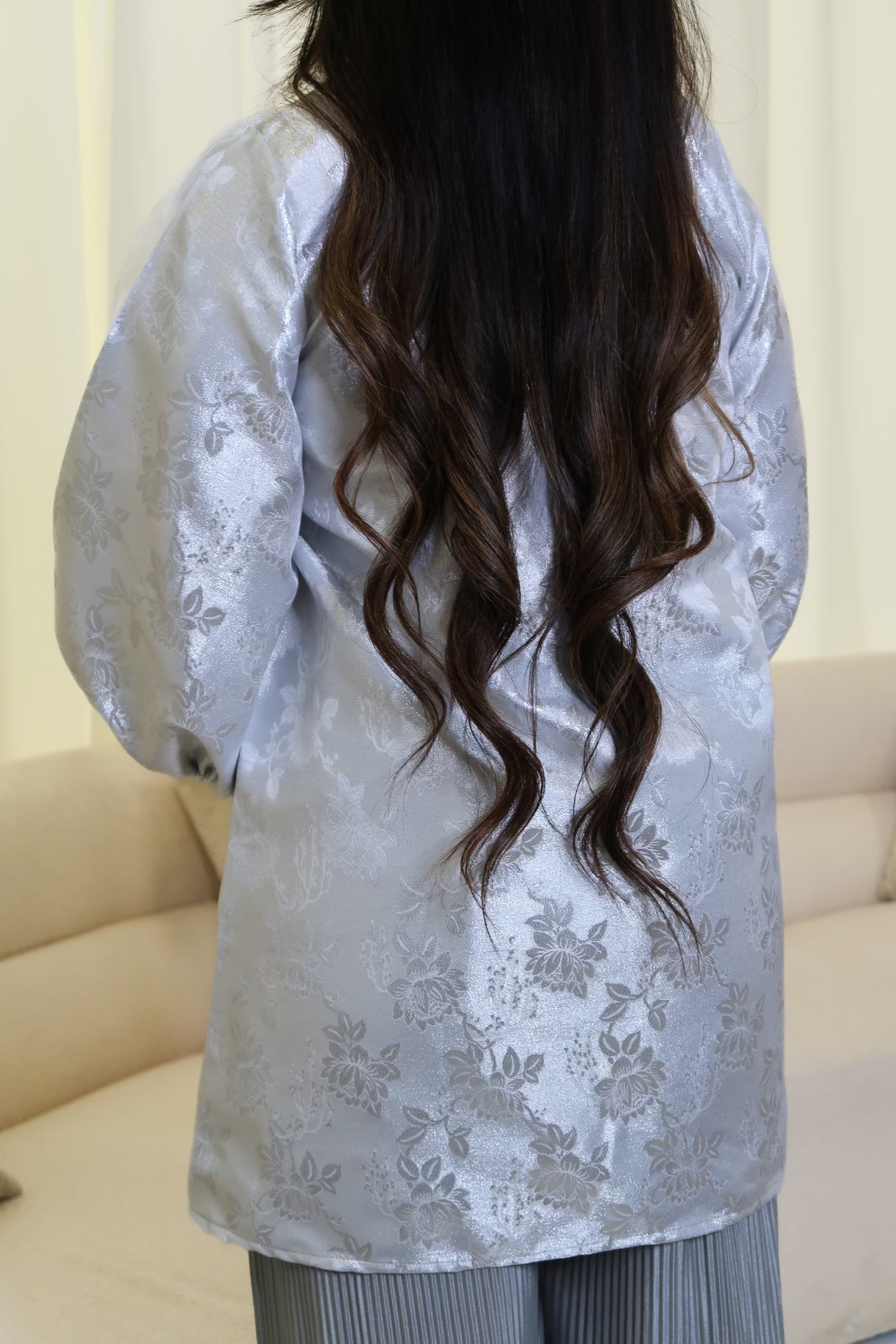 Silver Bubble Sleeve Co-Ord