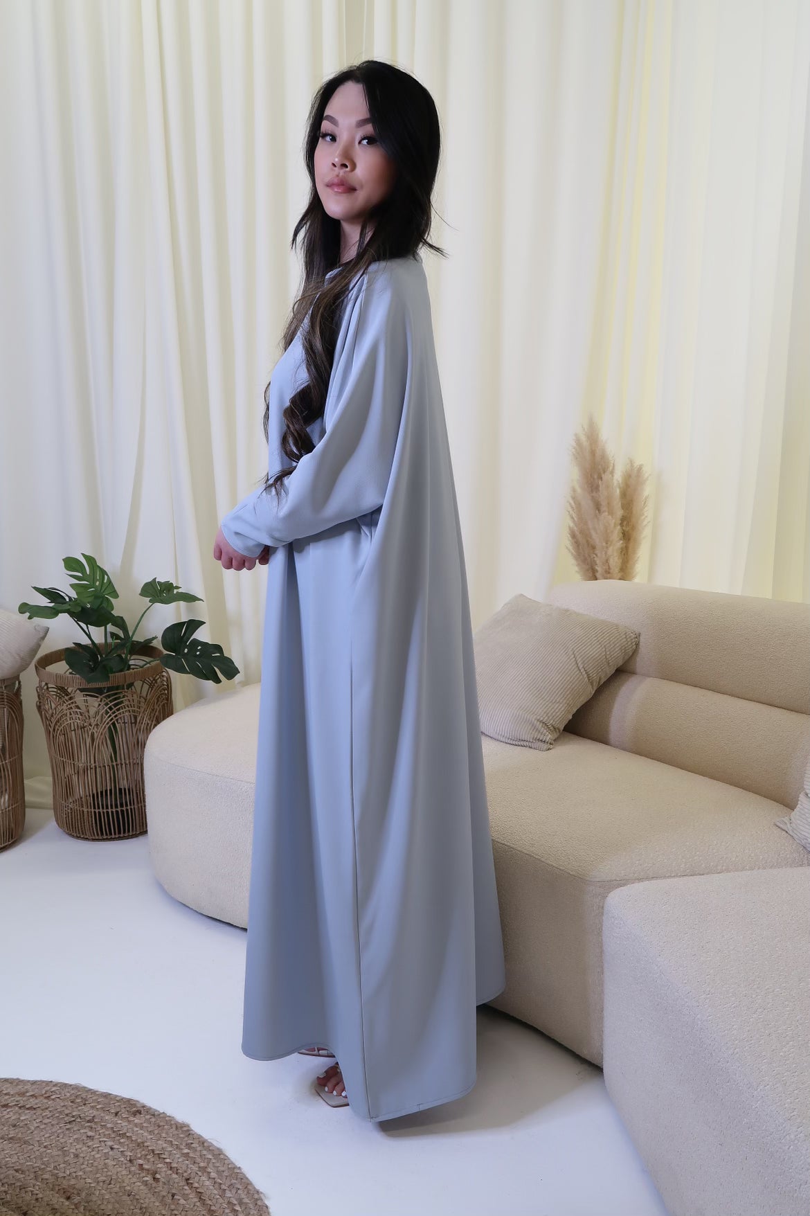 Pale Blue Abaya