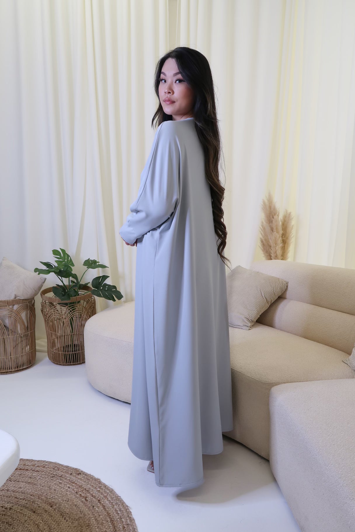 Pale Blue Abaya