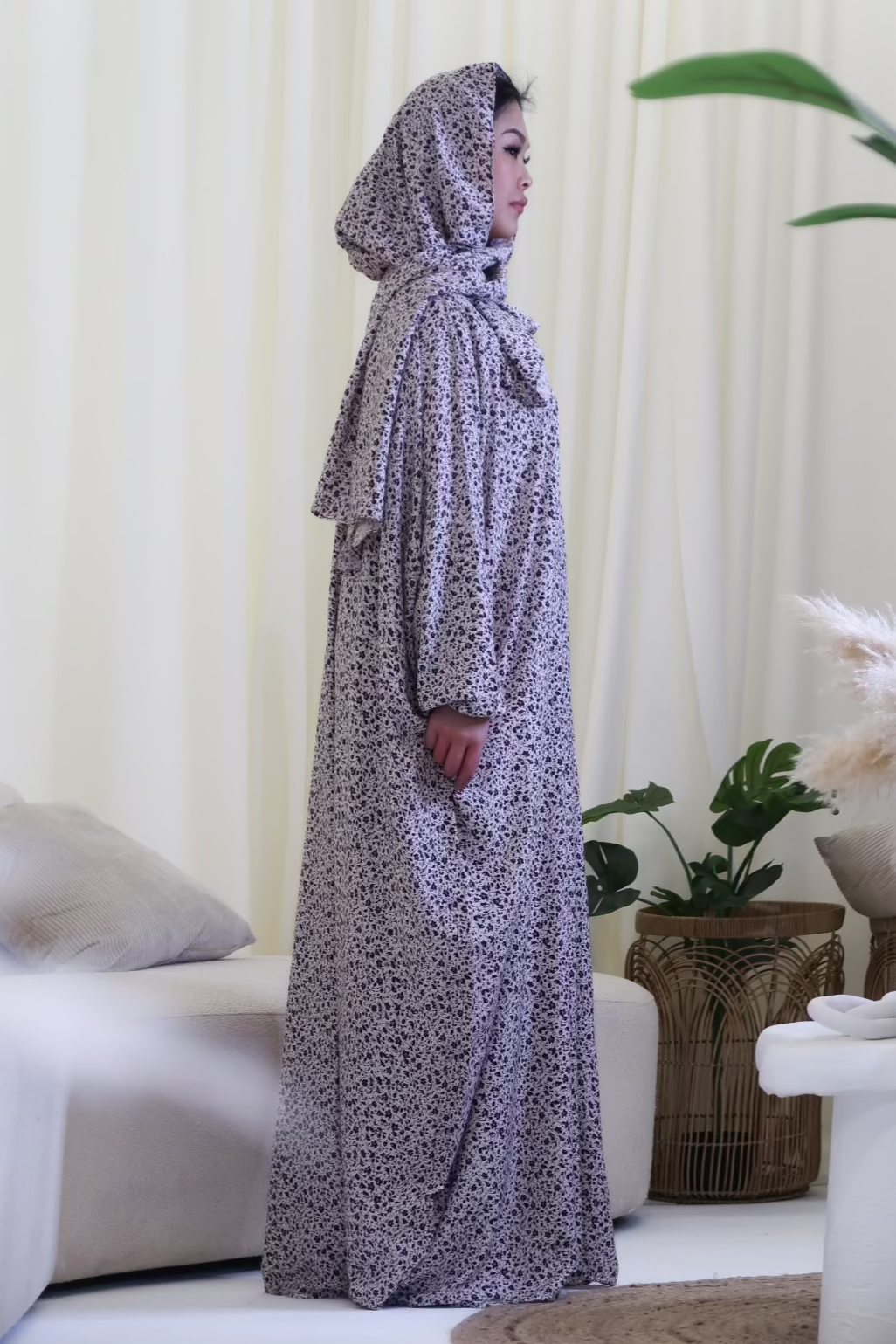 All In One Printed Prayer Abaya (3 different Colours Available)