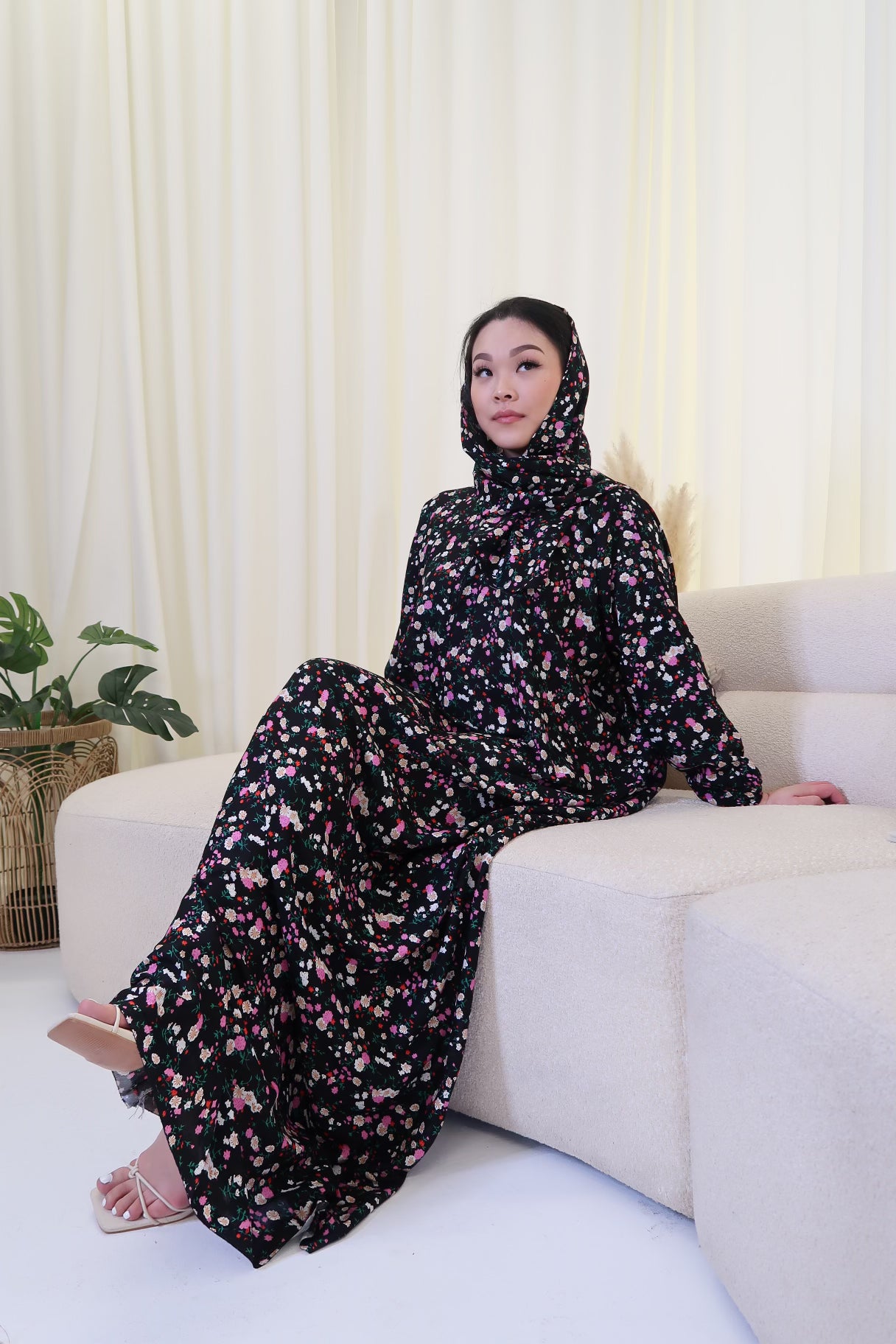 All In One Printed Prayer Abaya (3 different Colours Available)