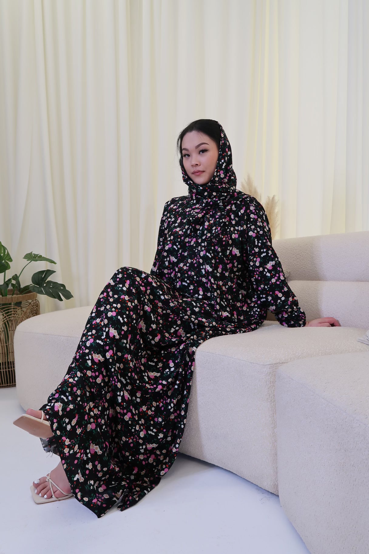 All In One Printed Prayer Abaya (3 different Colours Available)