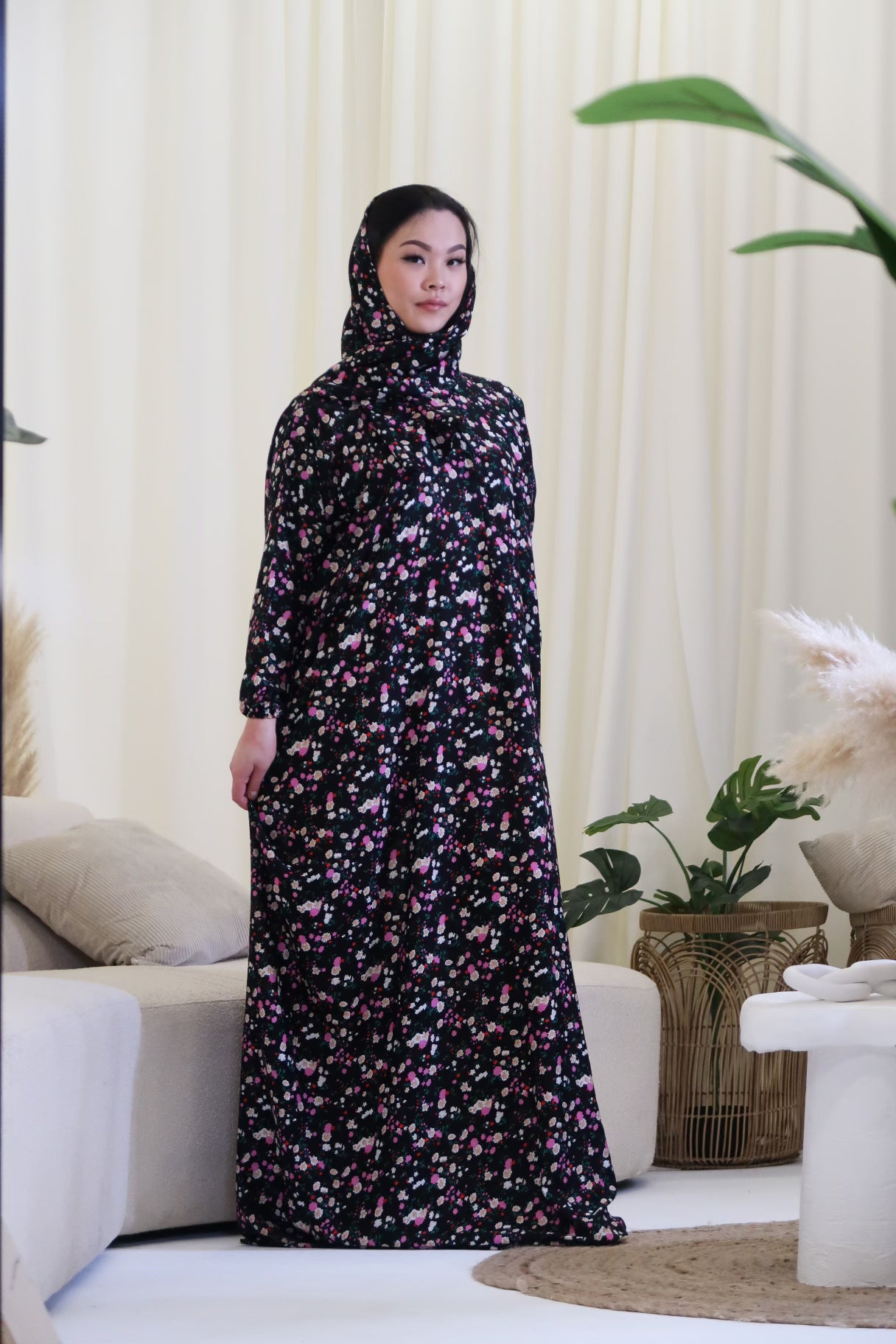 All In One Printed Prayer Abaya (3 different Colours Available)