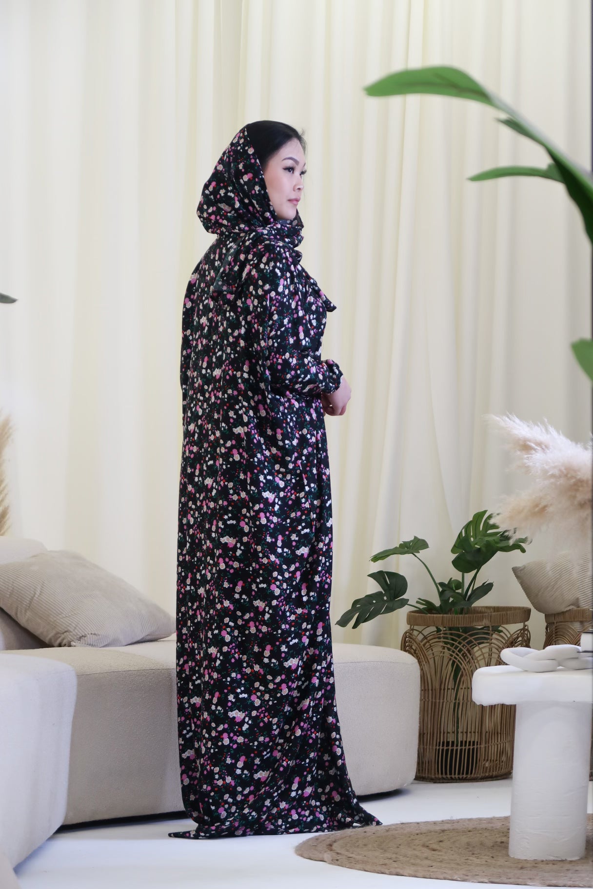 All In One Printed Prayer Abaya (3 different Colours Available)