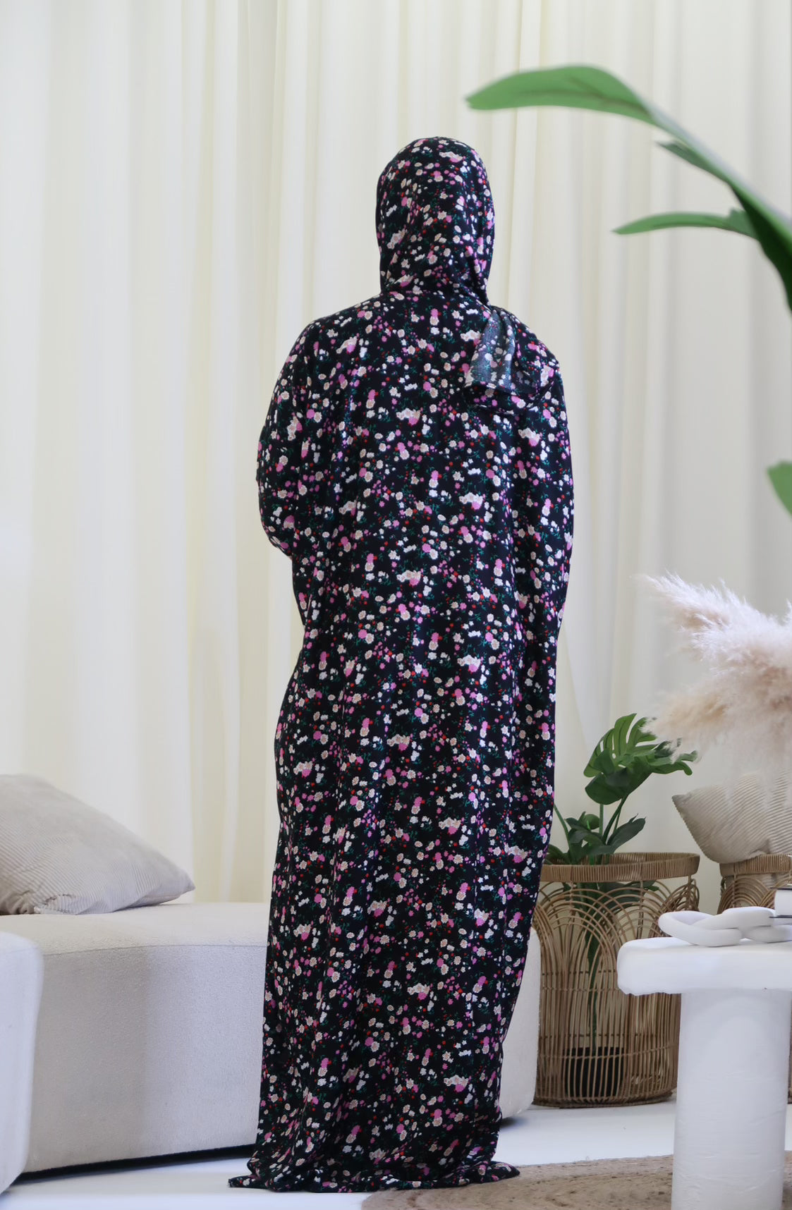 All In One Printed Prayer Abaya (3 different Colours Available)