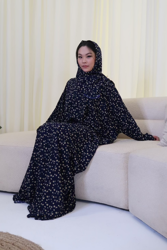 All In One Printed Prayer Abaya (3 different Colours Available)