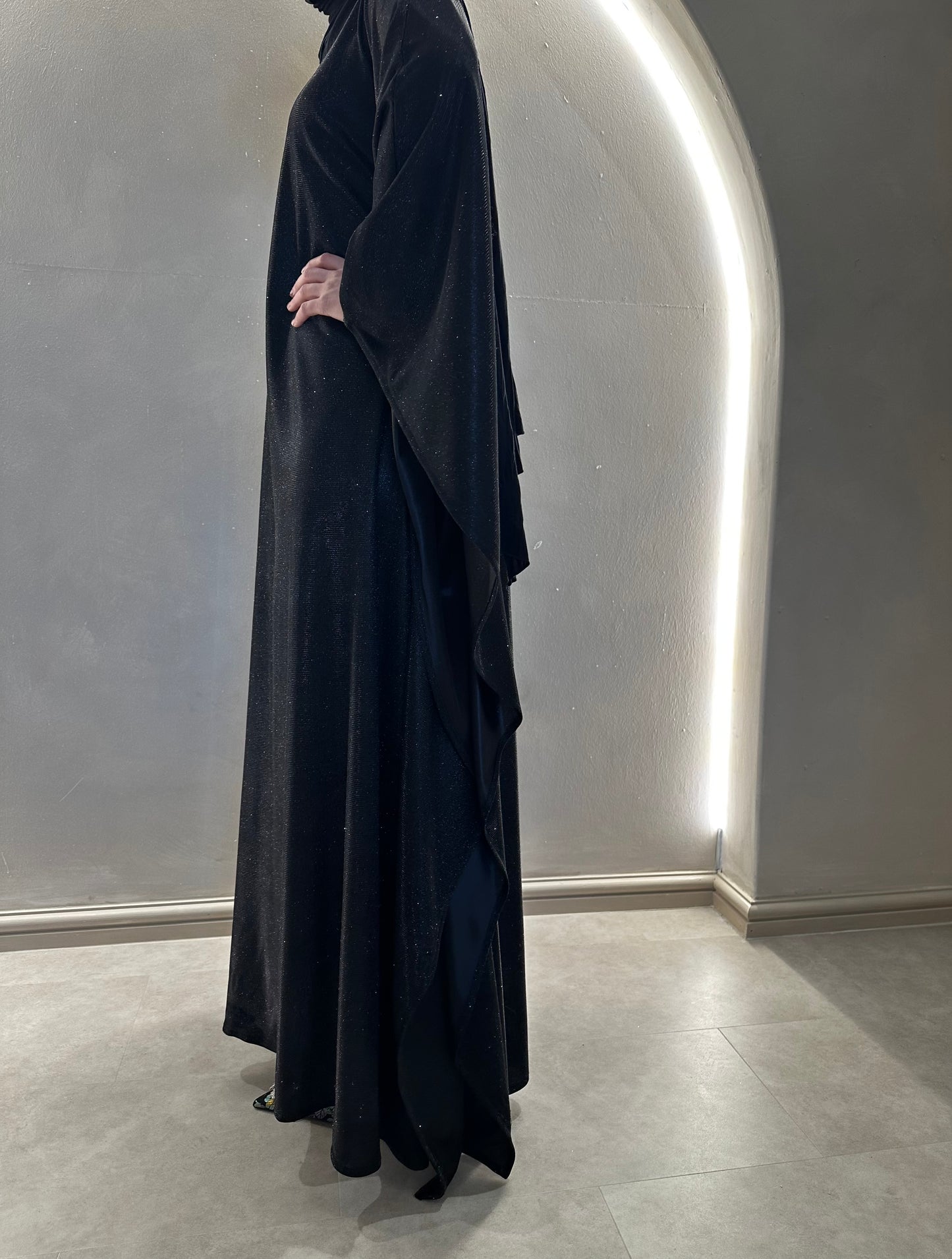 Black Shimmer Kaftan