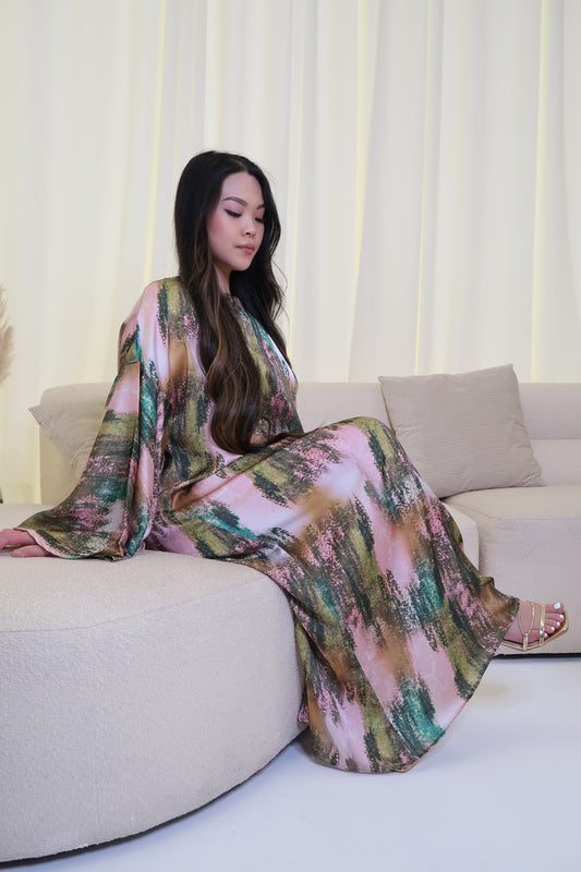 Watercolour Abaya Dress